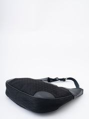 Dior Trotter Shoulder Bag Canvas Black Silver Hardware