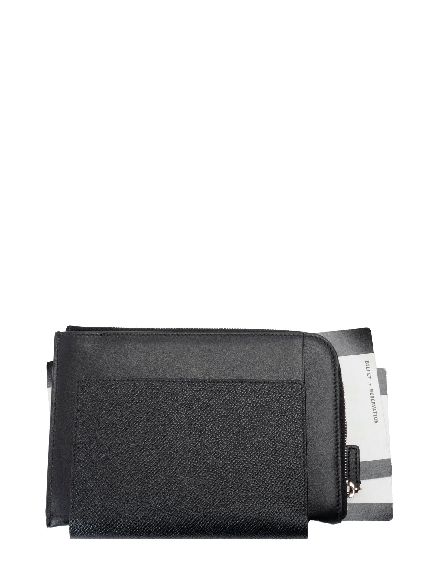 バレンシアガ パスポートフォンケース レザー ブラック シルバー金具