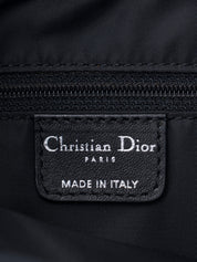Dior Trotter Shoulder Bag Canvas Black Silver Hardware