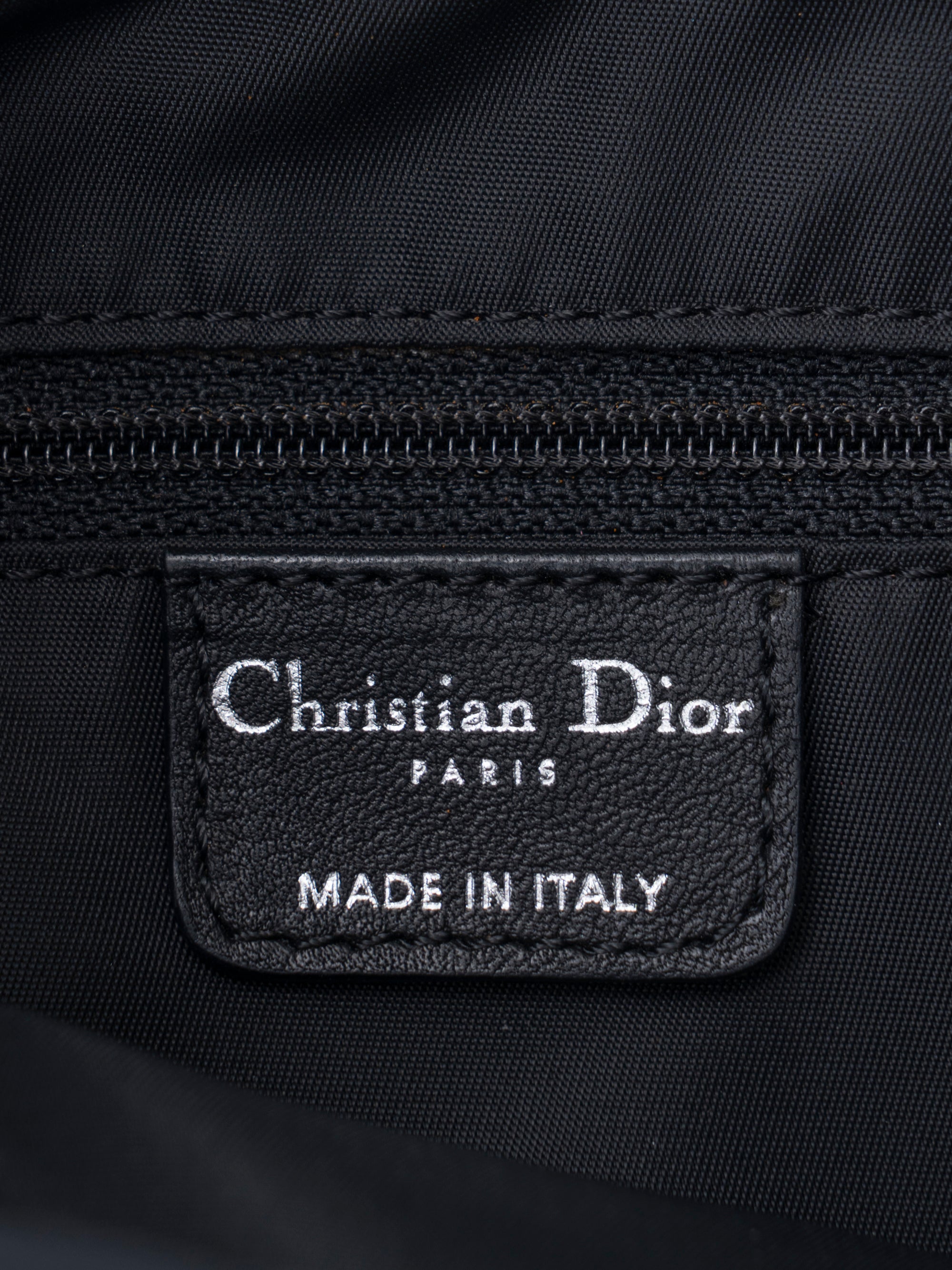 Dior Trotter Shoulder Bag Canvas Black Silver Hardware