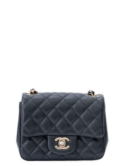 Chanel Mini Matelassé 17 Chain Shoulder Bag Lambskin 2023 Black Gold Hardware
