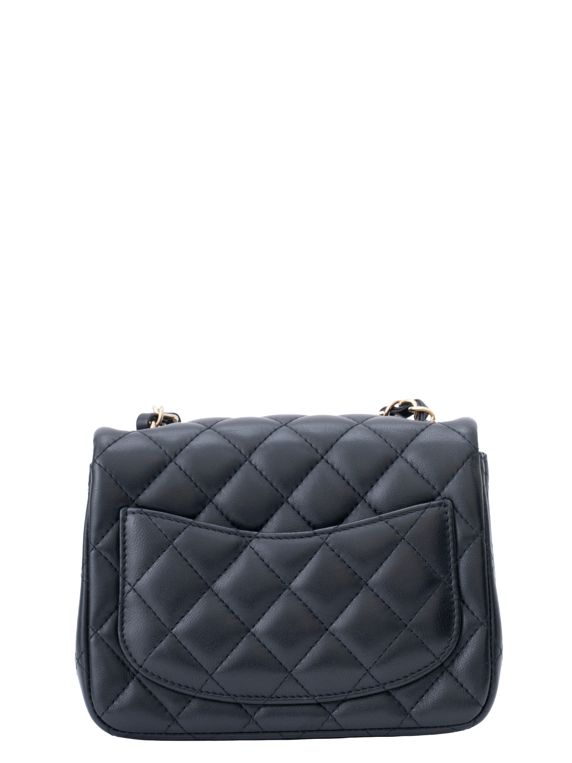 Chanel Mini Matelassé 17 Chain Shoulder Bag Lambskin 2023 Black Gold Hardware