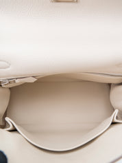 Hermès Kelly 25 Retourne Handbag, W stamp: 2024, Togo leather, Craie, Silver hardware