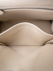 Hermès Kelly 25 Retourne Handbag, W stamp: 2024, Togo leather, Craie, Silver hardware