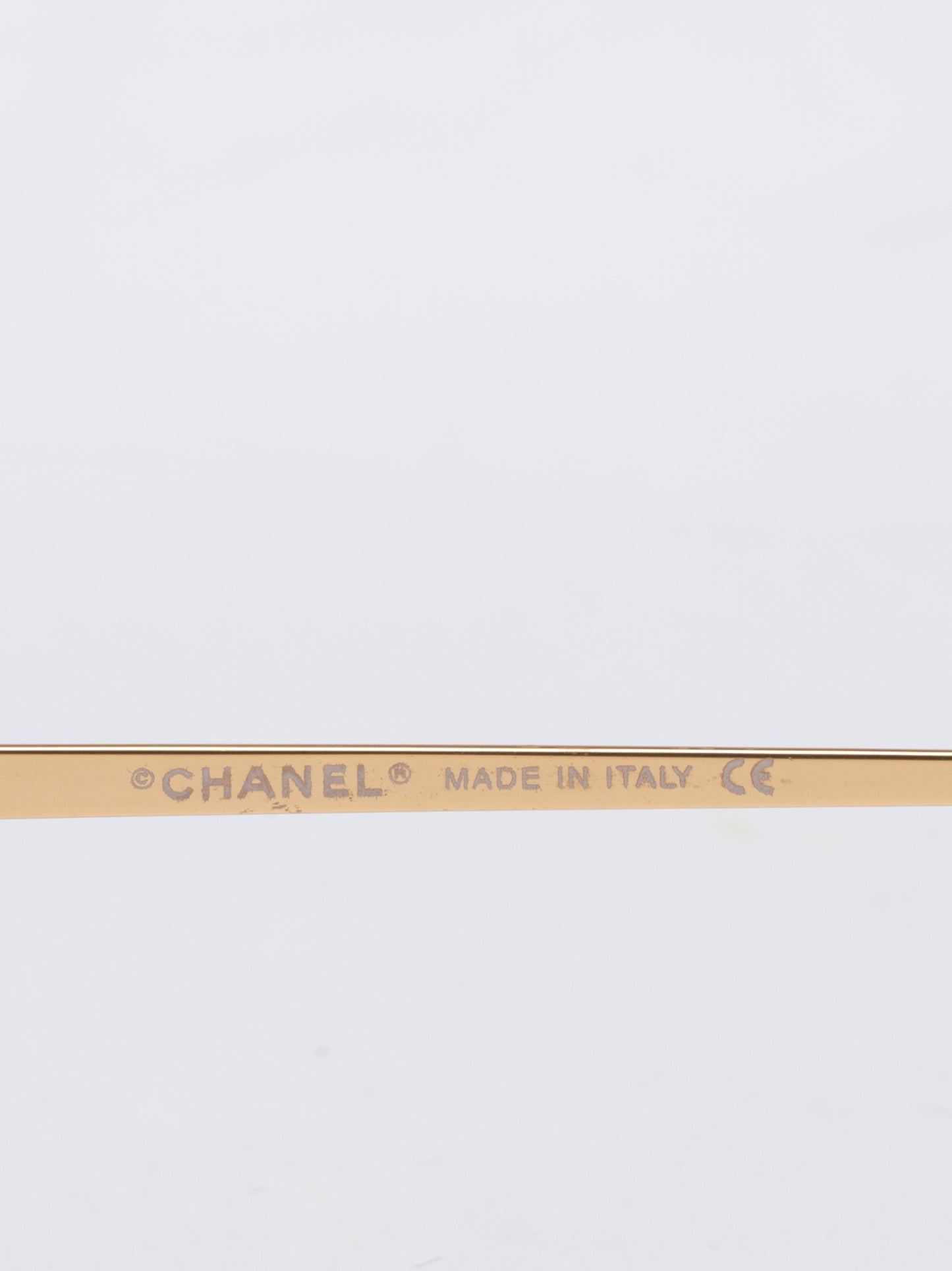 シャネル ココマーク サングラス 4017-D ラインストーン プラスチック オレンジ シルバー金具