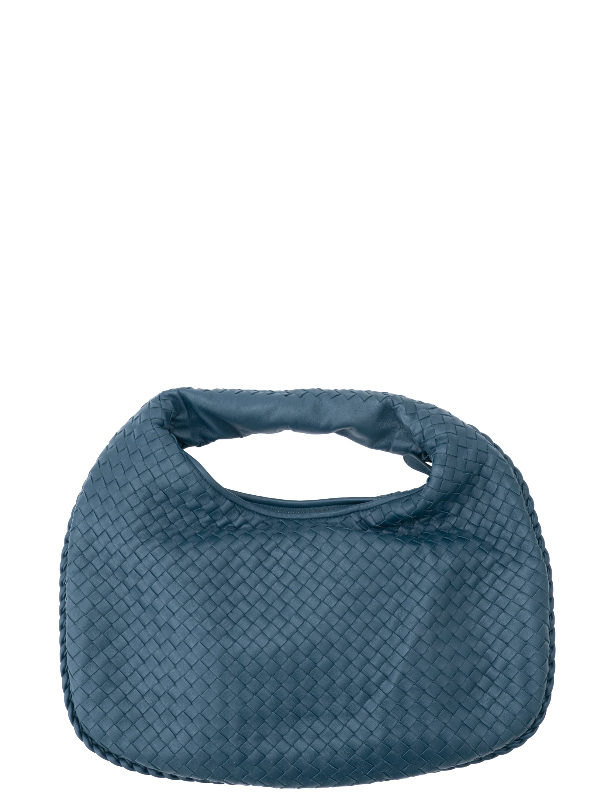 Bottega Veneta Intrecciato Medium Hobo One-Shoulder Bag Leather Dark Blue
