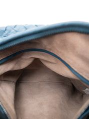 Bottega Veneta Intrecciato Medium Hobo One-Shoulder Bag Leather Dark Blue