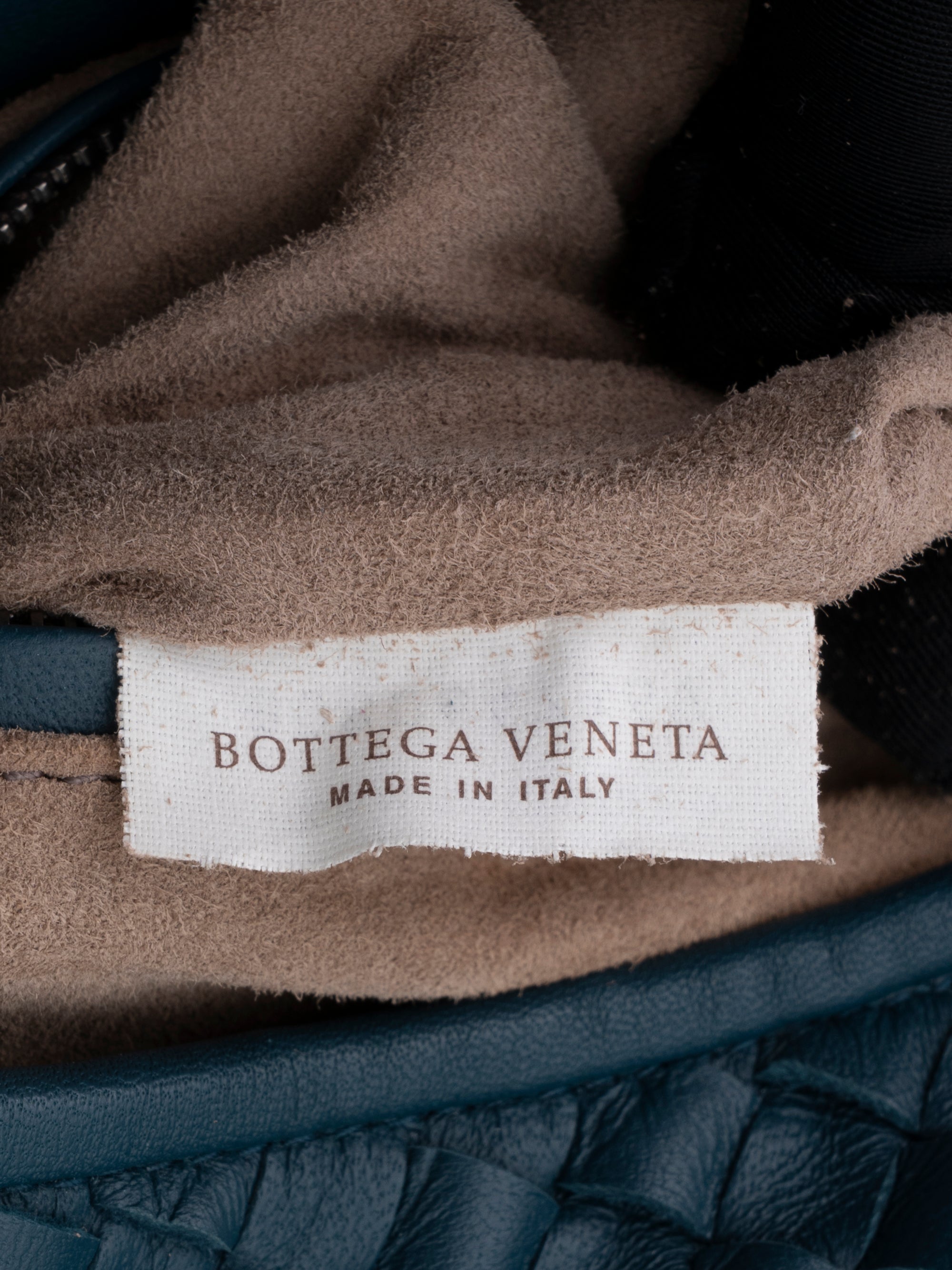 Bottega Veneta Intrecciato Medium Hobo One-Shoulder Bag Leather Dark Blue