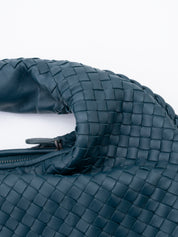 Bottega Veneta Intrecciato Medium Hobo One-Shoulder Bag Leather Dark Blue