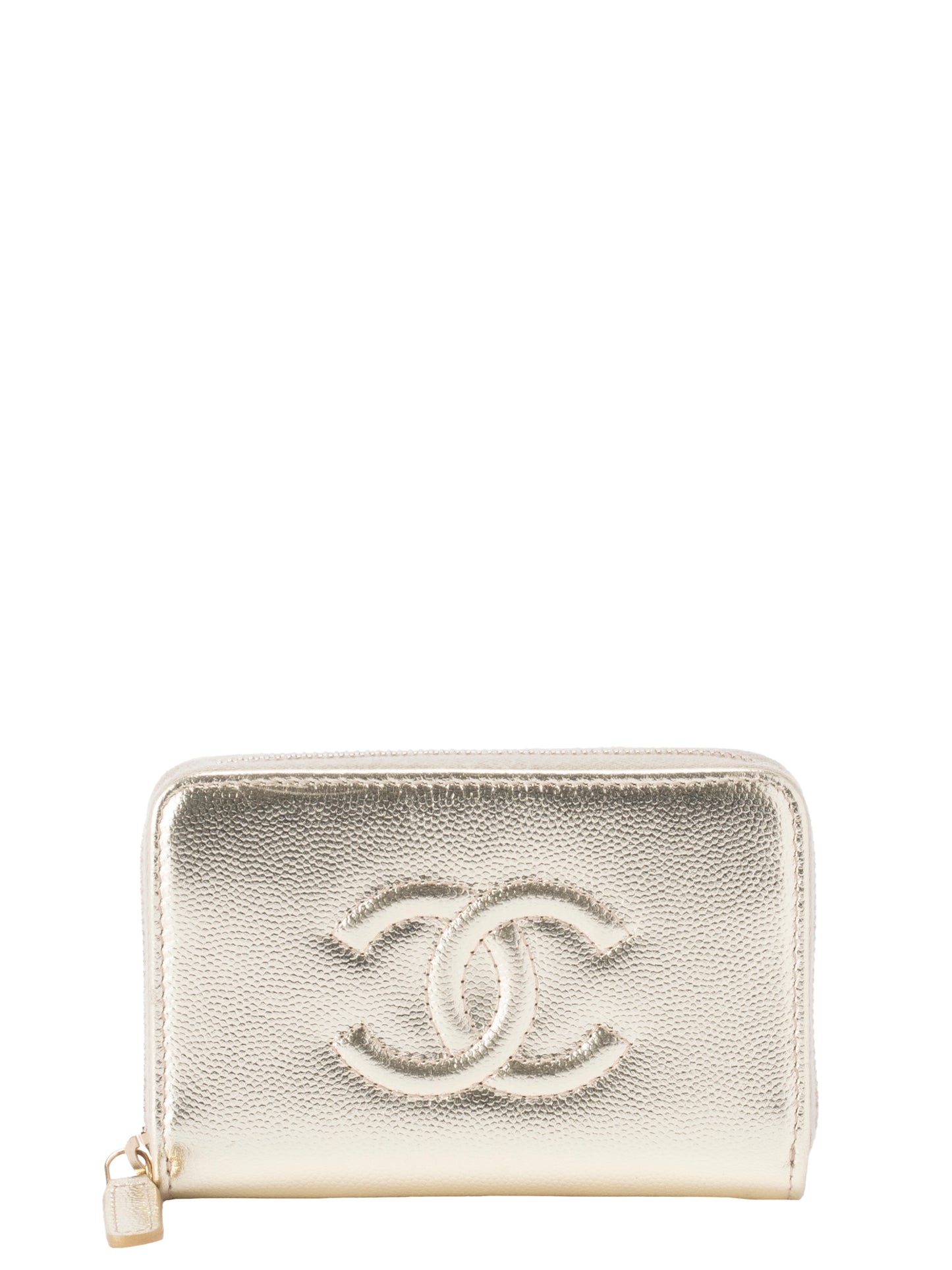 シャネル ココマーク ランダムシリアル カードケース キャビアスキン ゴールド ゴールド金具