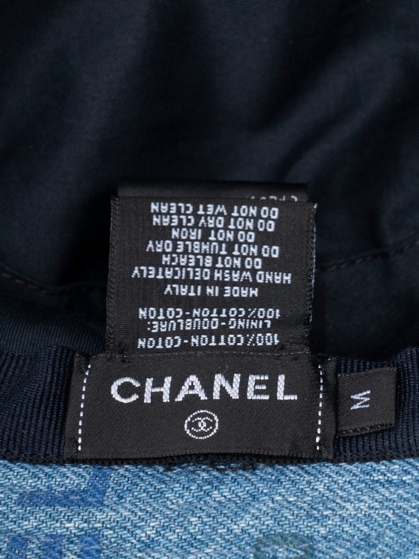 シャネル クラッシャーハット バケットハット デニム ブルー