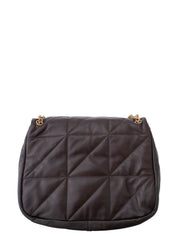 Saint Laurent Jamie Large Chain Shoulder Bag Leather Dark Brown Gold-Tone Hardware