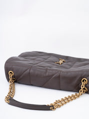 Saint Laurent Jamie Large Chain Shoulder Bag Leather Dark Brown Gold-Tone Hardware