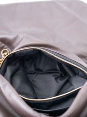 Saint Laurent Jamie Large Chain Shoulder Bag Leather Dark Brown Gold-Tone Hardware
