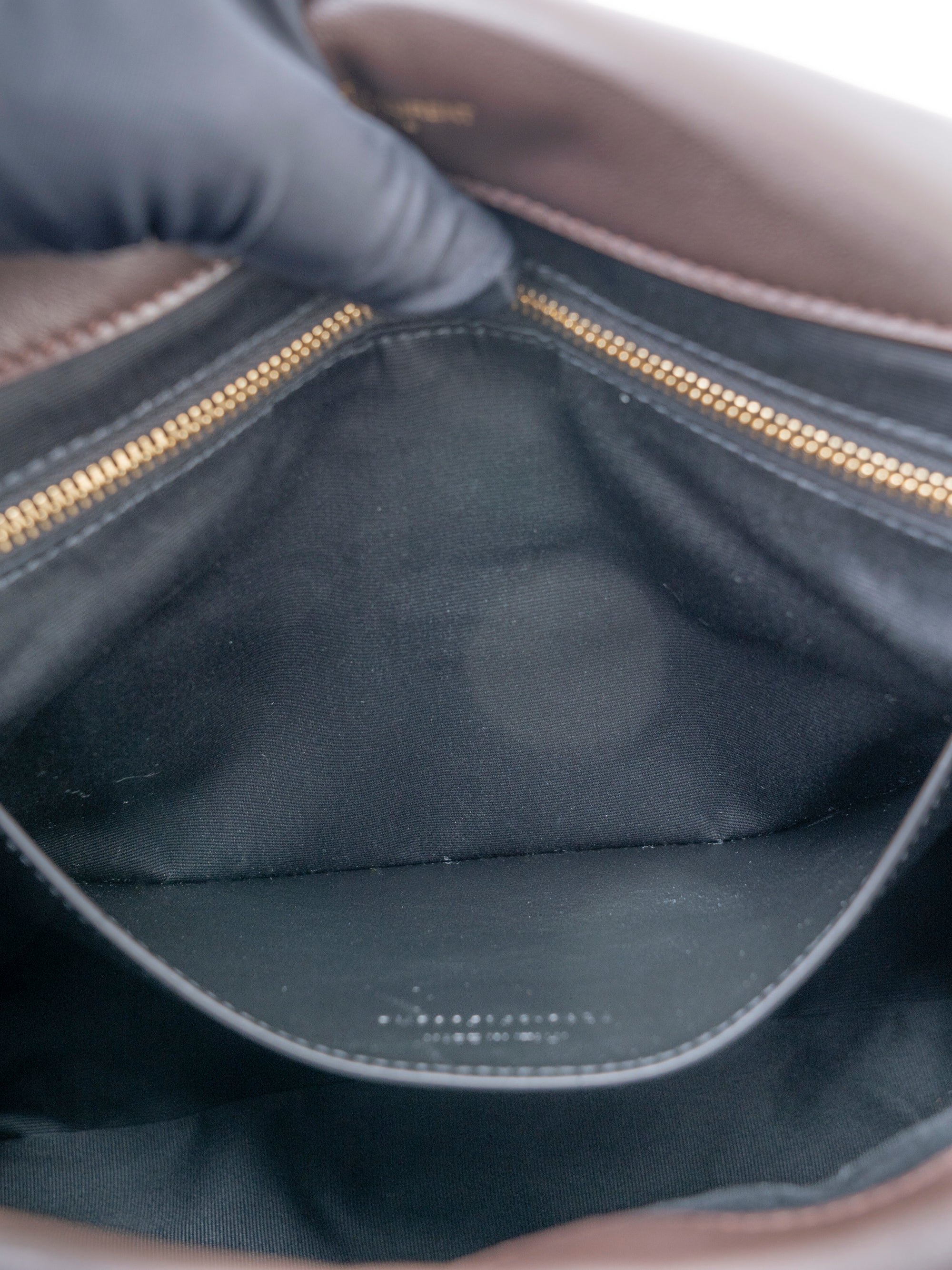 Saint Laurent Jamie Large Chain Shoulder Bag Leather Dark Brown Gold-Tone Hardware