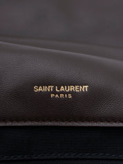Saint Laurent Jamie Large Chain Shoulder Bag Leather Dark Brown Gold-Tone Hardware