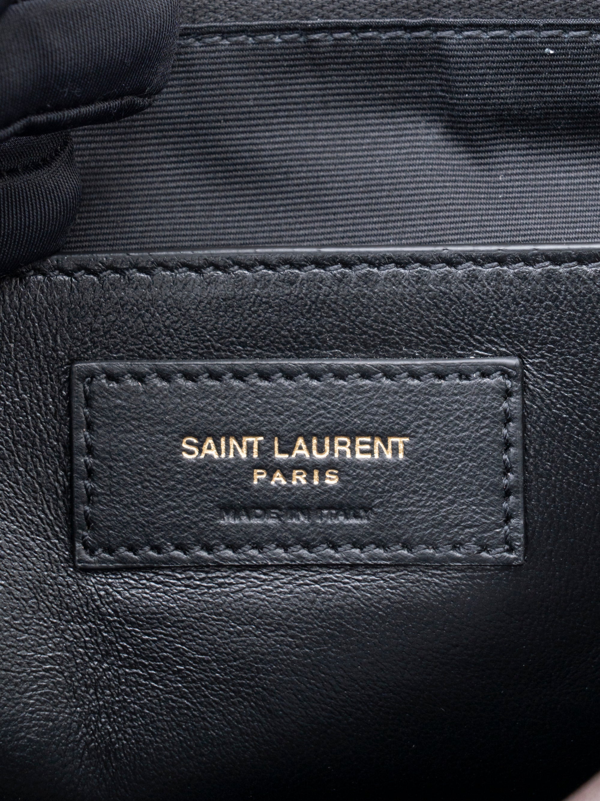 Saint Laurent Jamie Large Chain Shoulder Bag Leather Dark Brown Gold-Tone Hardware