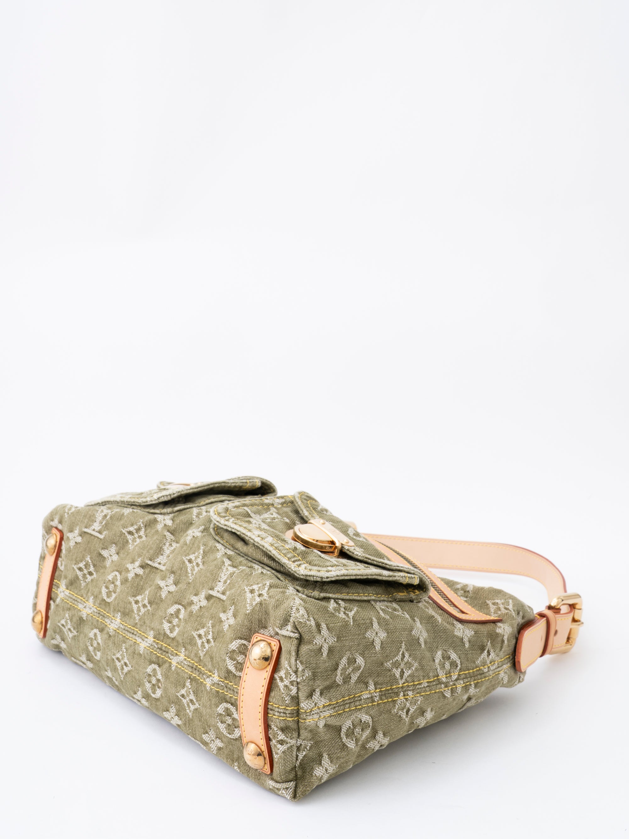Louis Vuitton M95213 Denim Bague PM Monogram Khaki Gold-Tone Hardware