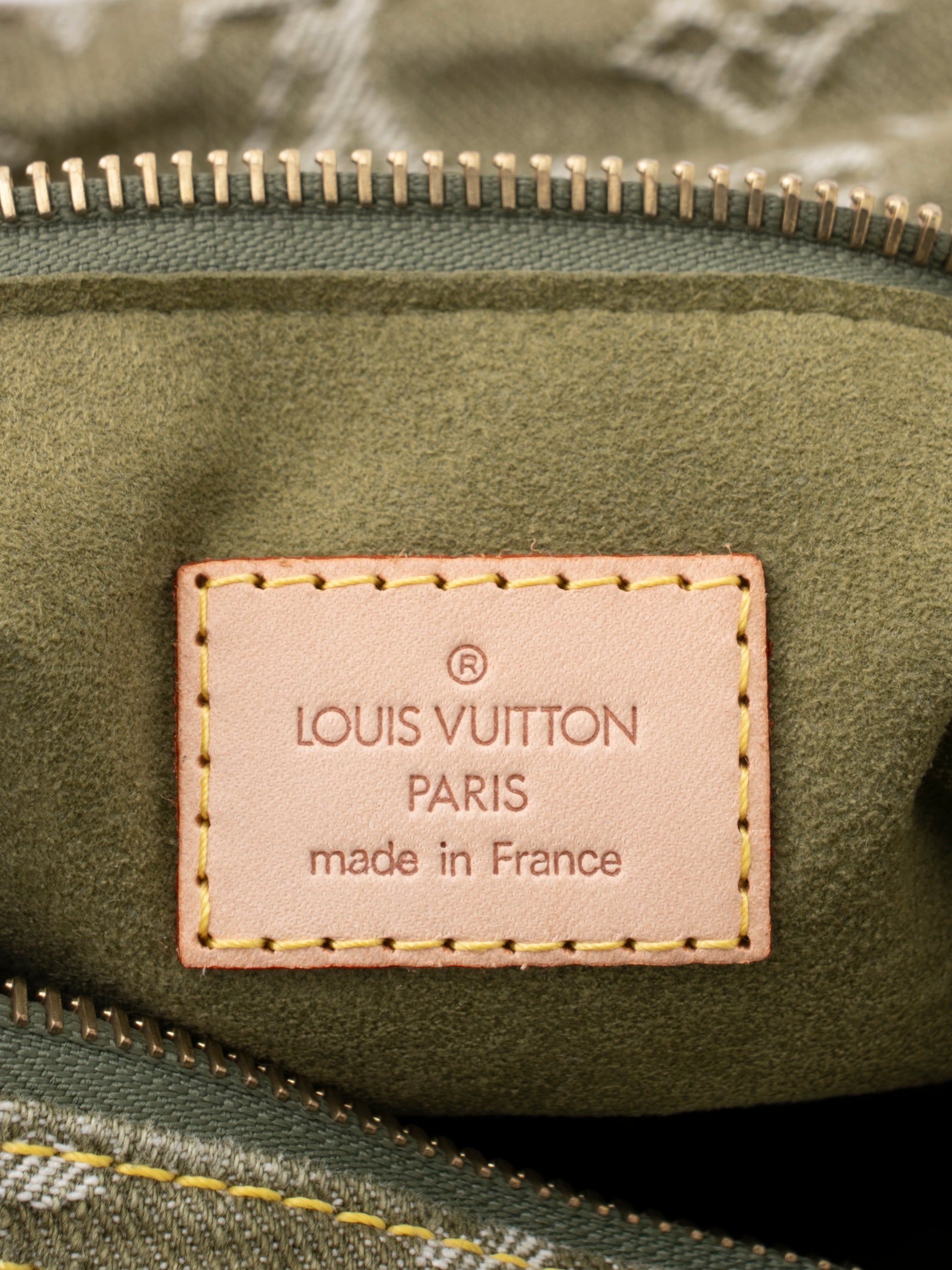Louis Vuitton M95213 Denim Bague PM Monogram Khaki Gold-Tone Hardware
