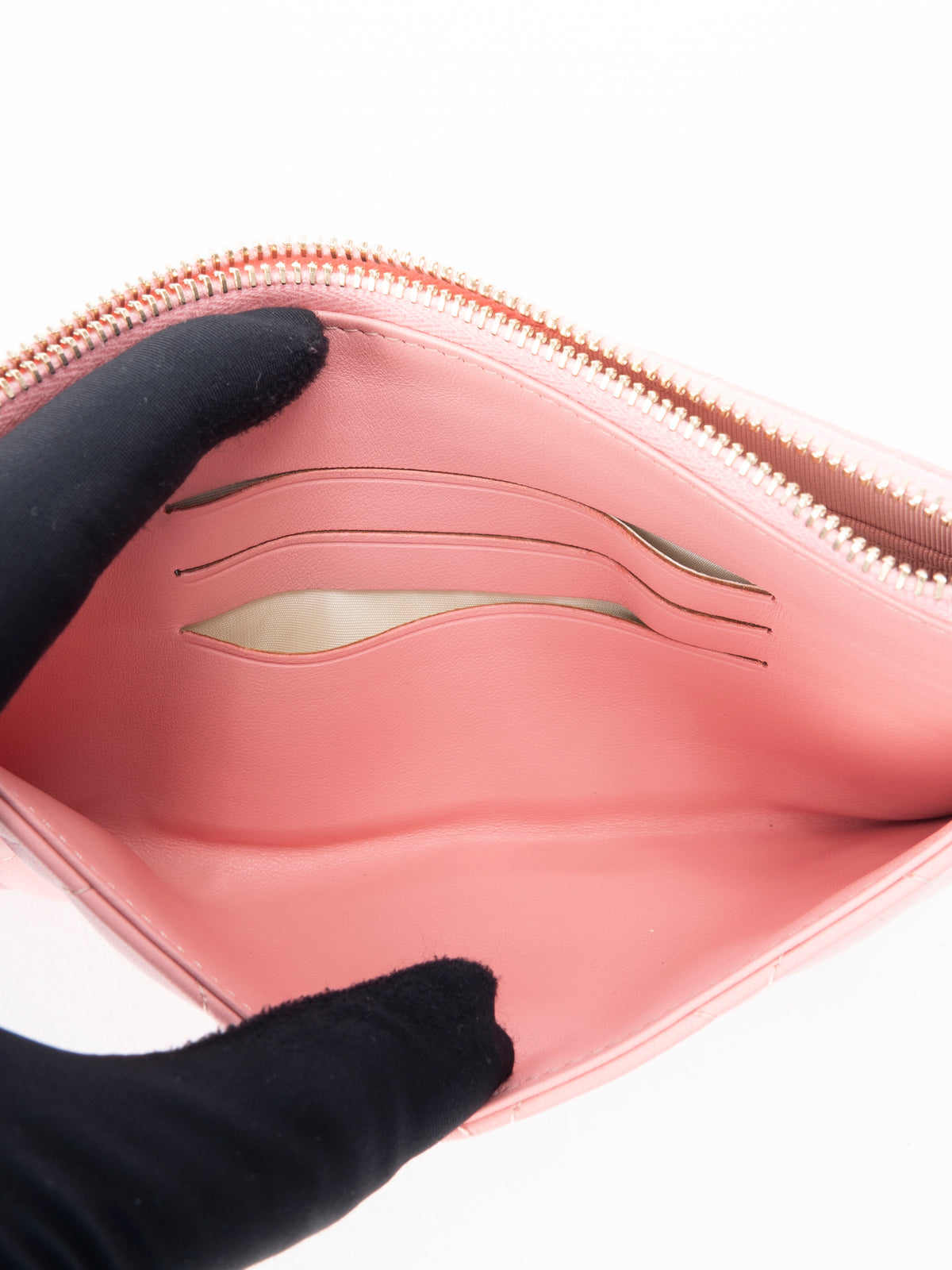 シャネル マトラッセ スリムウォレット 長財布 ラムスキン ピンク ゴールド金具