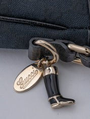 Gucci GG Canvas Accessory Pouch Canvas Black Gold Hardware