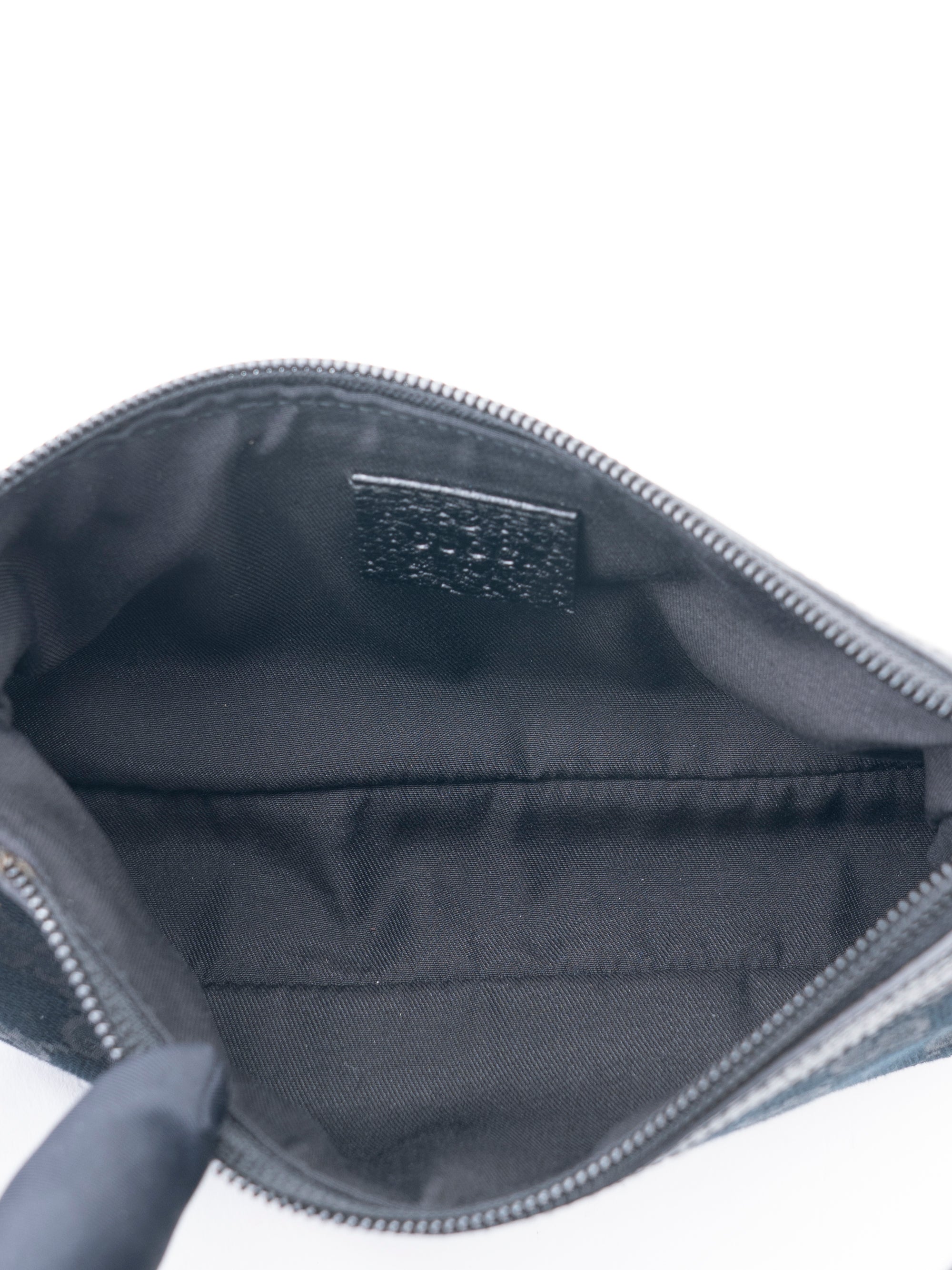 Gucci GG Canvas Accessory Pouch Canvas Black Gold Hardware