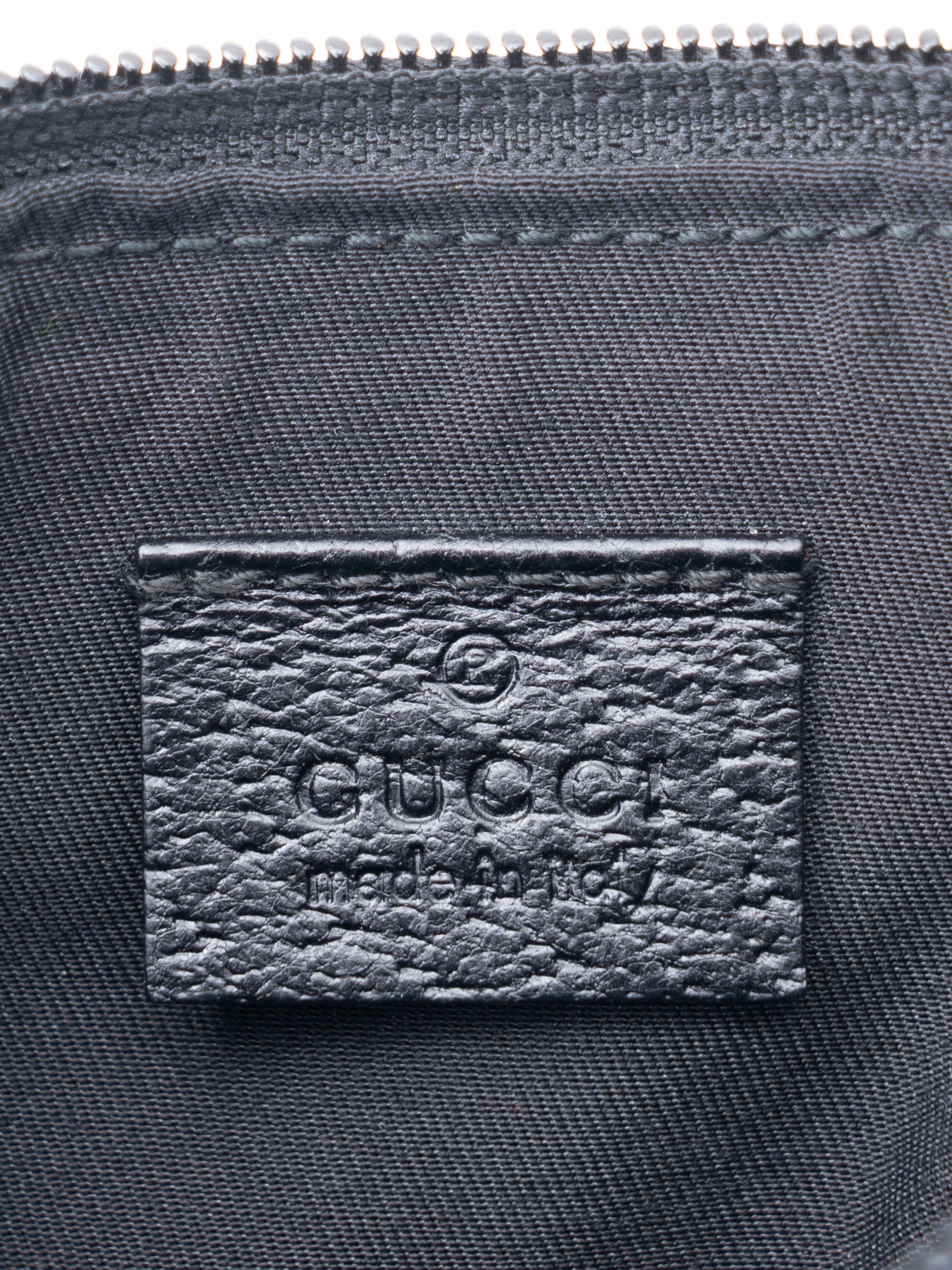 Gucci GG Canvas Accessory Pouch Canvas Black Gold Hardware