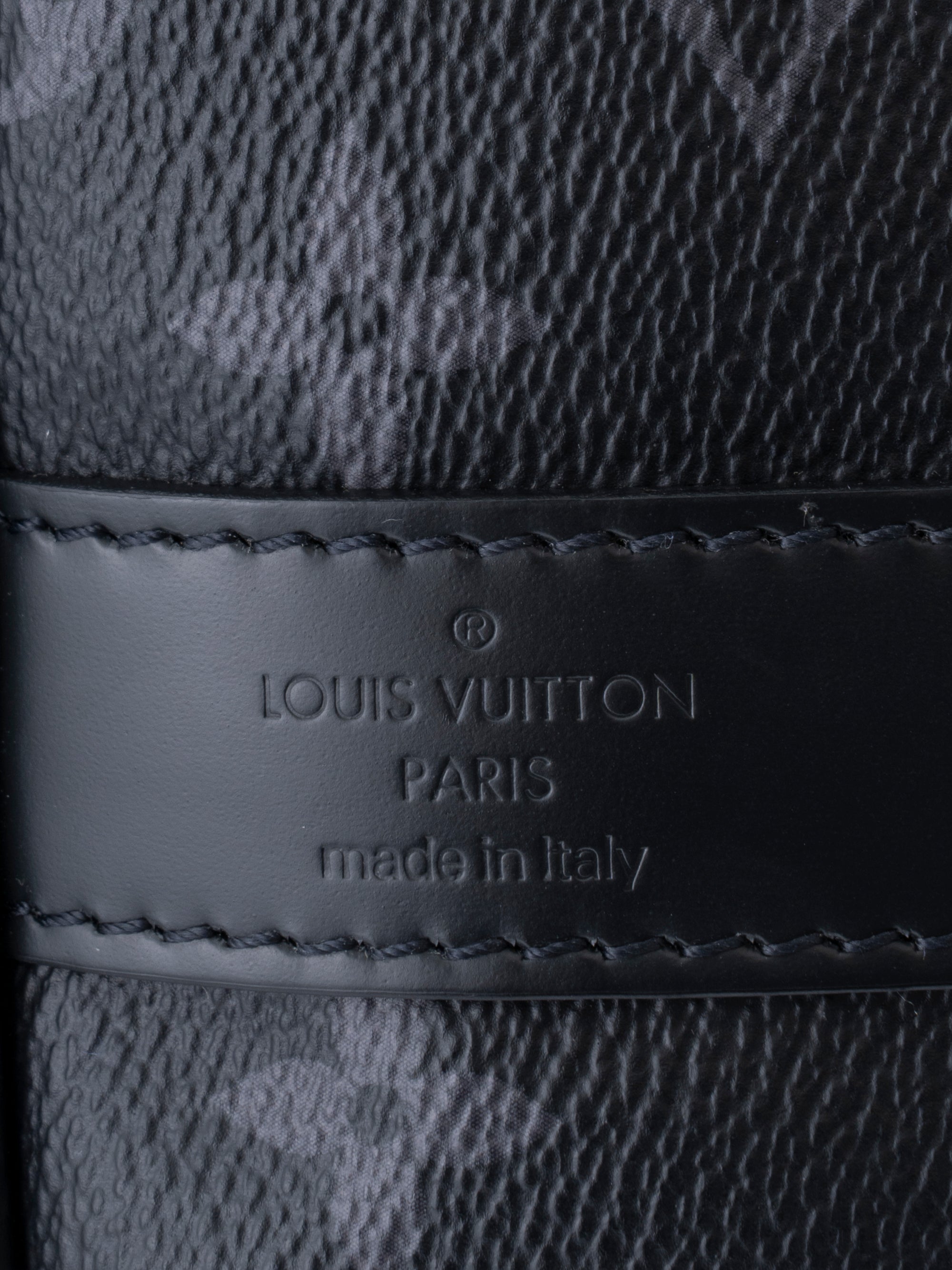 Louis Vuitton M40605 Eclipse Keepall Bandoulière 55 IC Chip Boston Bag Monogram Canvas Black Silver-tone Hardware