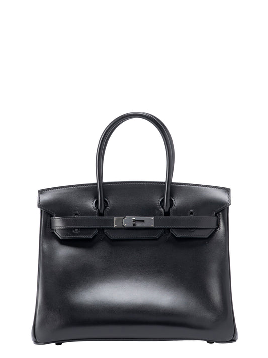 エルメス ソーブラック バーキン30 ハンドバッグ 〇o刻:2011年 ボックスカーフ ブラック89 ブラック金具