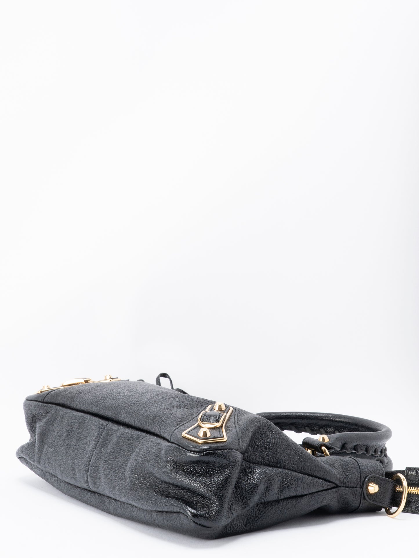 バレンシアガ ネオクラシック ミディアム 2WAYハンドバッグ レザー ブラック ゴールド金具