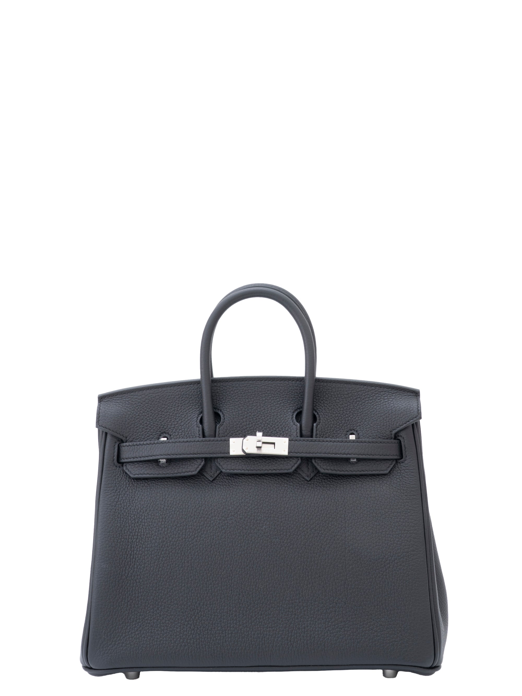 Hermès Birkin 25 Handbag K Stamp: 2025 Togo Black 89 Silver Hardware Brand New