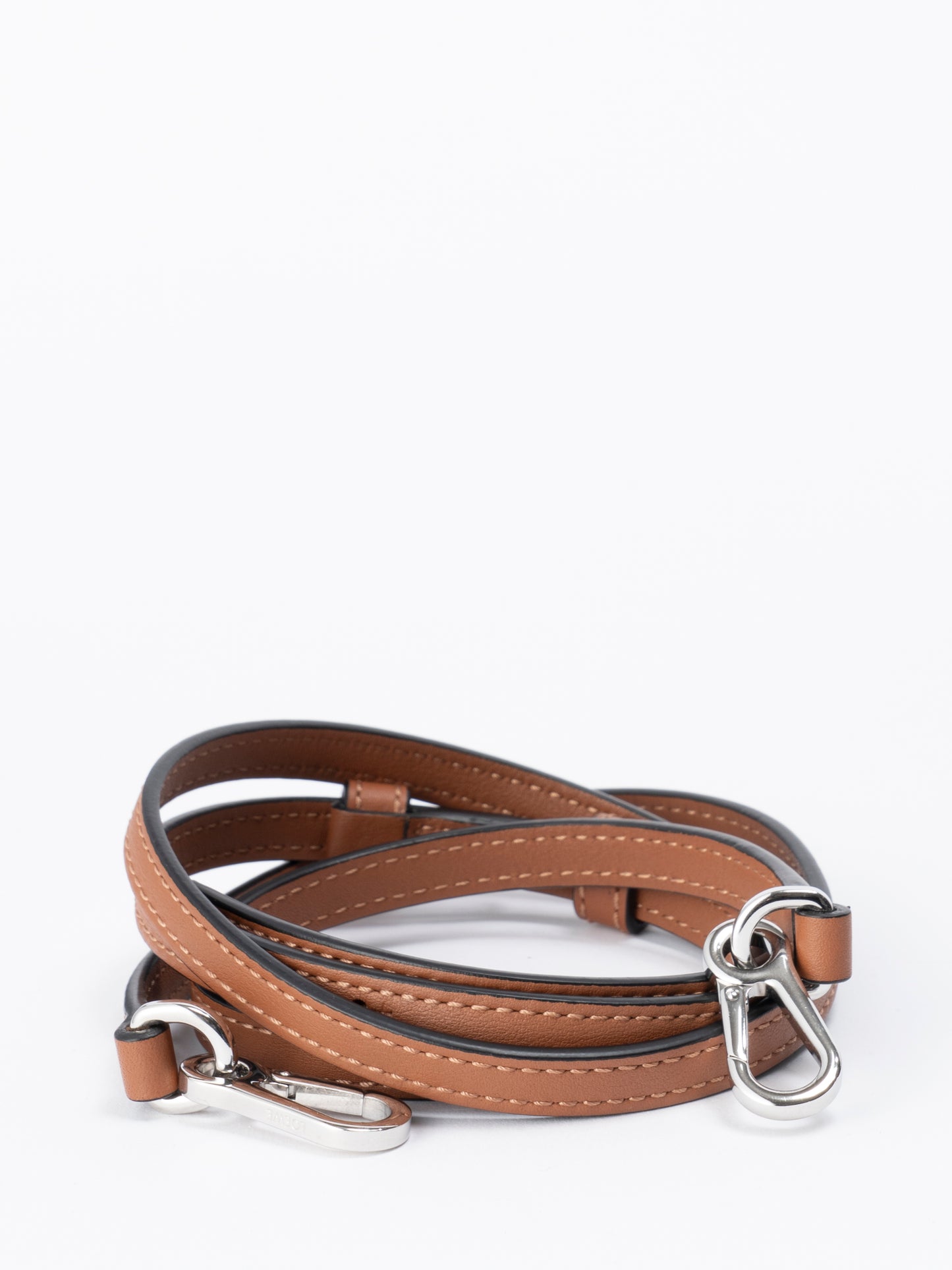 ロエベ パズルエッジ ハンドバッグ ミニ グレインカーフ ブラウン シルバー金具