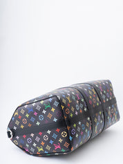 Louis Vuitton M13745 LVxTM Keepall Bandoulière 50 Boston Bag Monogram Canvas Multicolor Black Silver Hardware Brand New