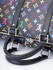 Louis Vuitton M13745 LVxTM Keepall Bandoulière 50 Boston Bag Monogram Canvas Multicolor Black Silver Hardware Brand New