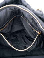 Saint Laurent Niki Chain Tote Bag Nylon Black Gold Hardware