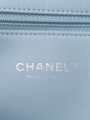 シャネル ココマーク チェーンショルダーバッグ スパンコール グリーンxブルー シルバー金具