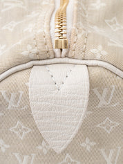 Louis Vuitton M95319 Speedy 30 Handbag Monogram Mini Lin Dune Beige Gold Hardware