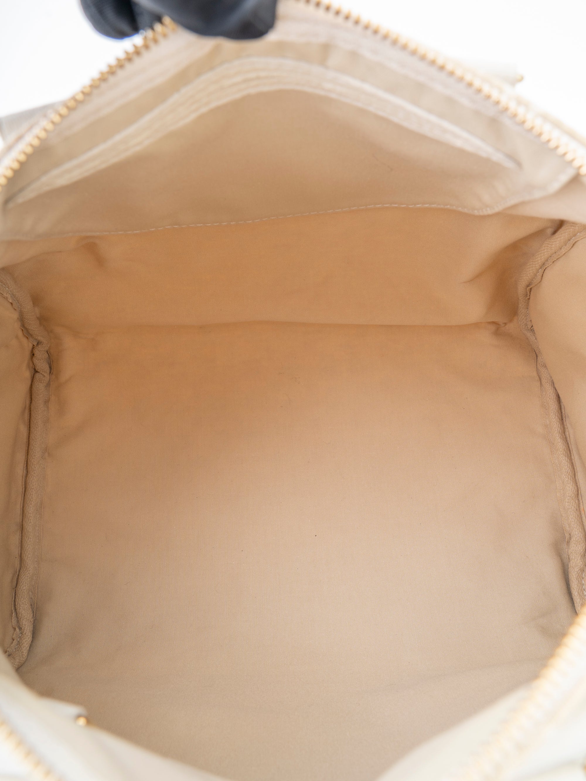 Louis Vuitton M95319 Speedy 30 Handbag Monogram Mini Lin Dune Beige Gold Hardware
