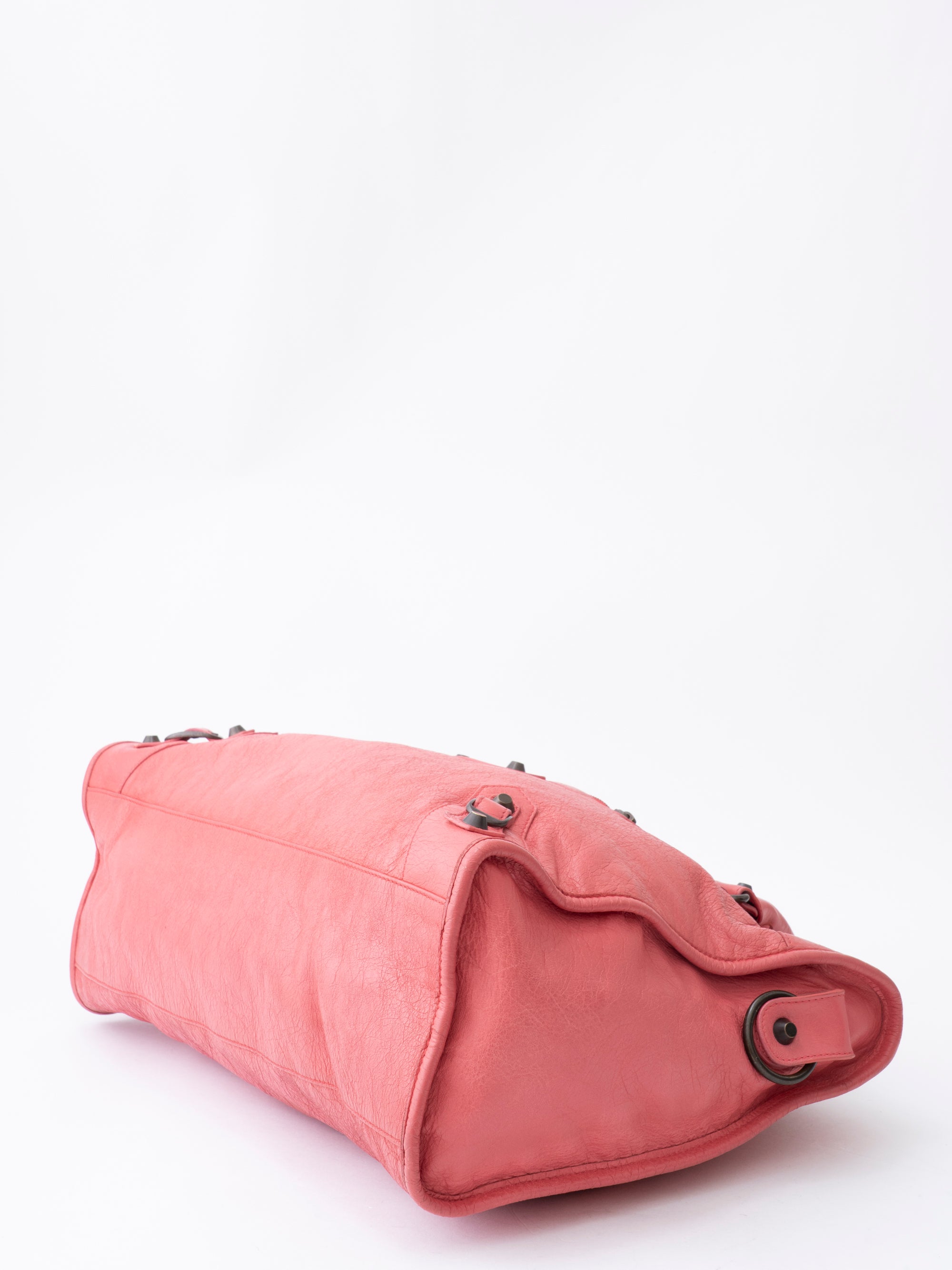 Balenciaga The City 2-Way Handbag Leather Rose Pink Black Hardware