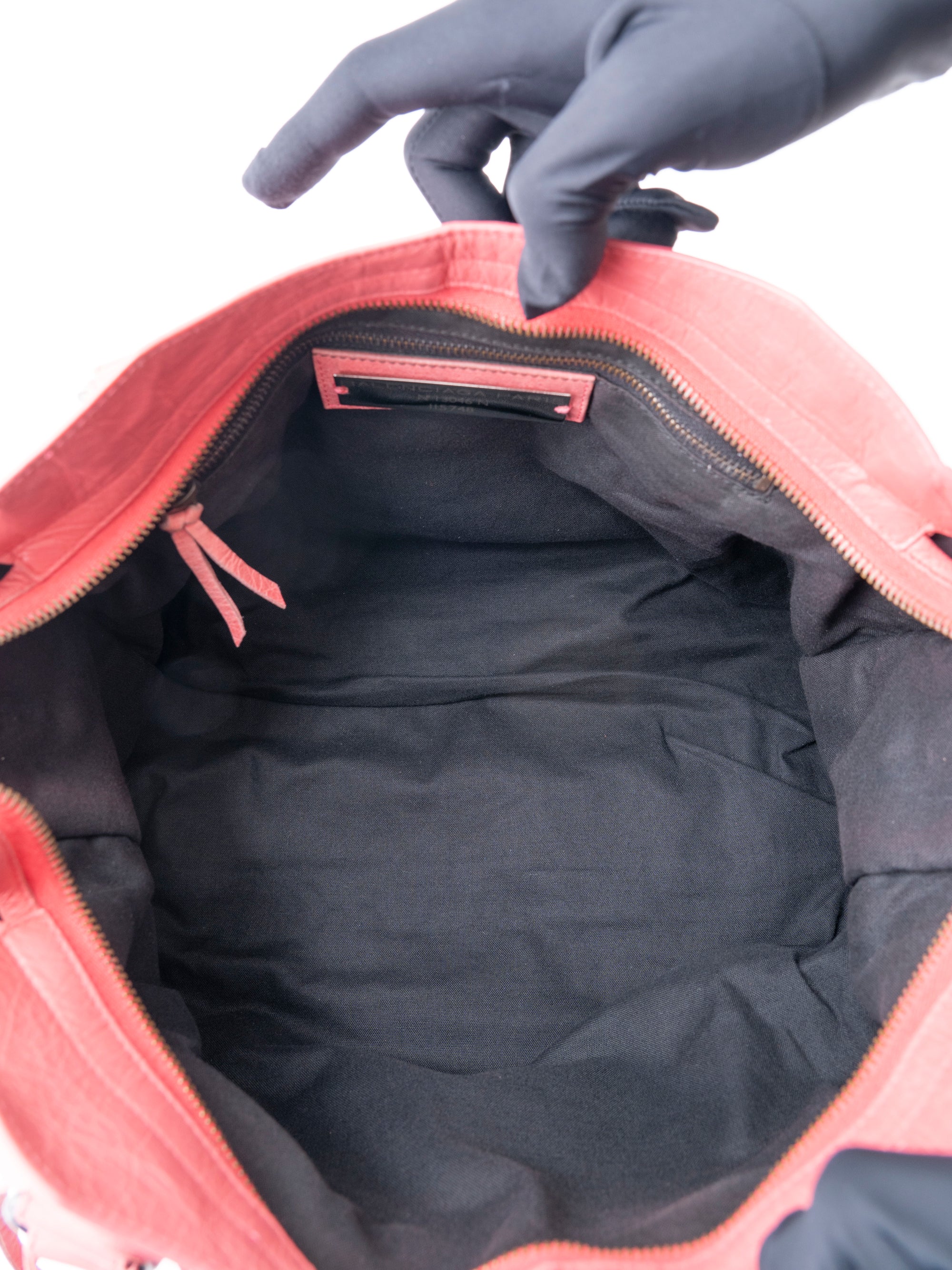 Balenciaga The City 2-Way Handbag Leather Rose Pink Black Hardware