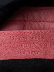 Balenciaga The City 2-Way Handbag Leather Rose Pink Black Hardware
