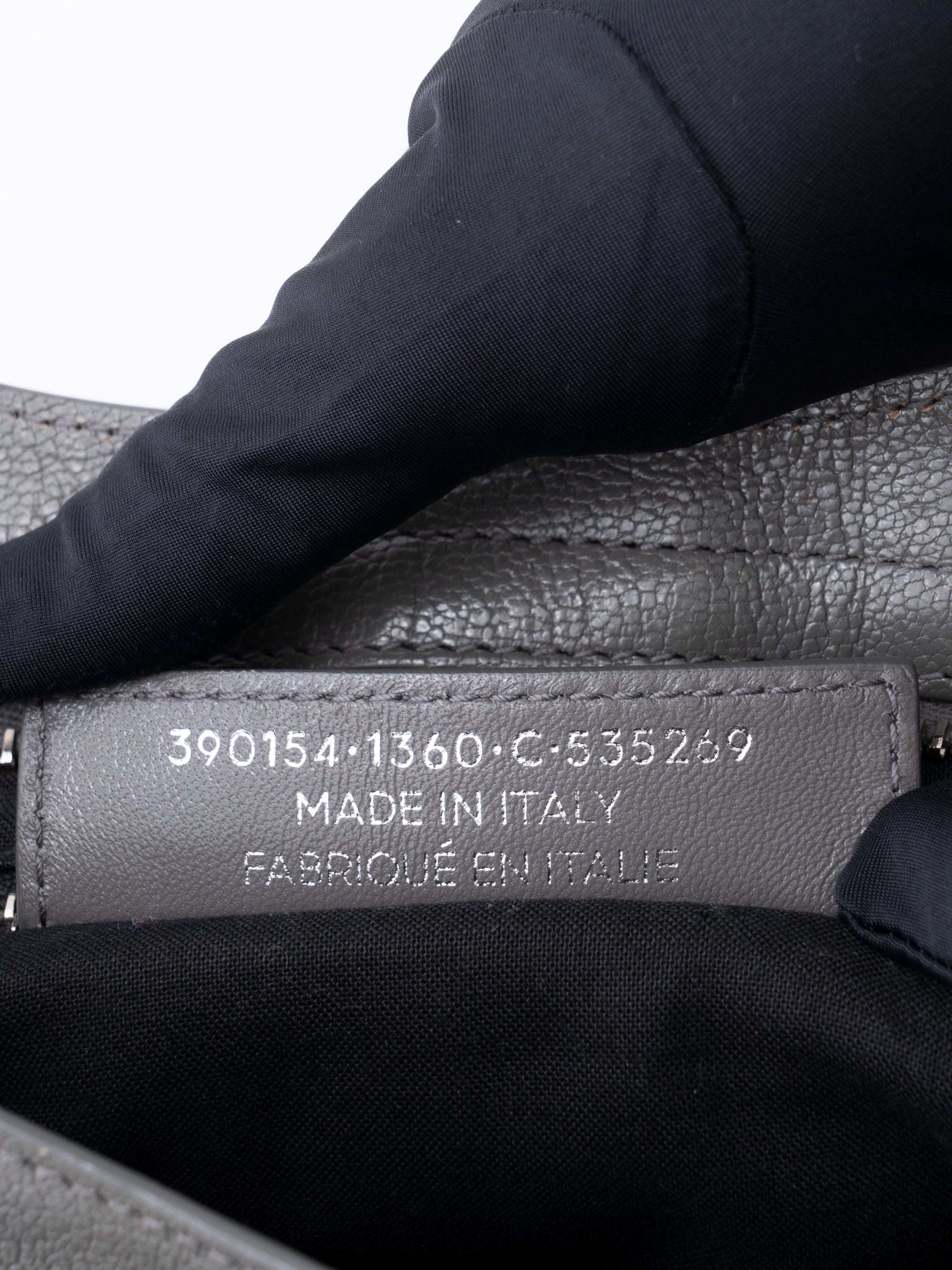 バレンシアガ クラシック メタリック エッジ シティ 2WAYハンドバッグ グレー シルバー金具
