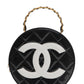 Chanel Cocomark Round Vanity Bag Round Handbag Emenal Black