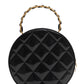 Chanel Cocomark Round Vanity Bag Round Handbag Emenal Black