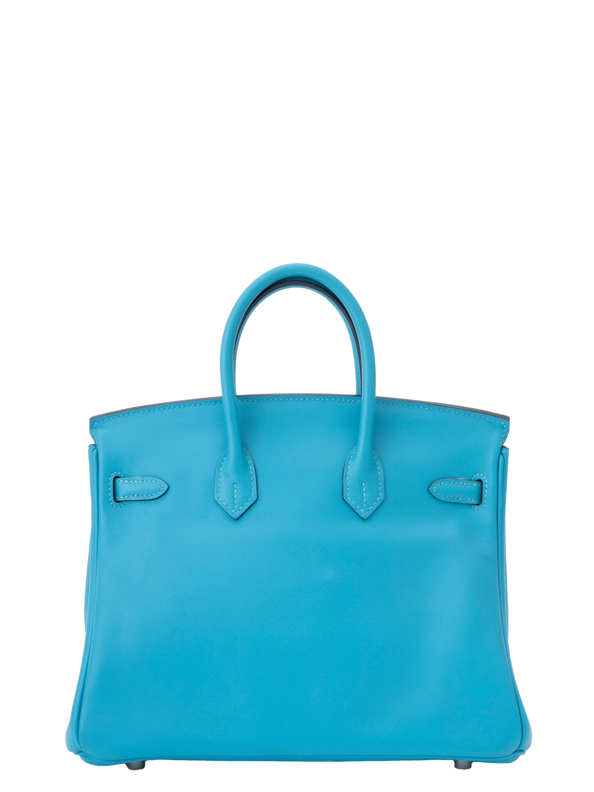 Hermès Birkin 25 Handbag, R Stamp (2014), Veau Swift, Turquoise 7B, Silver Hardware