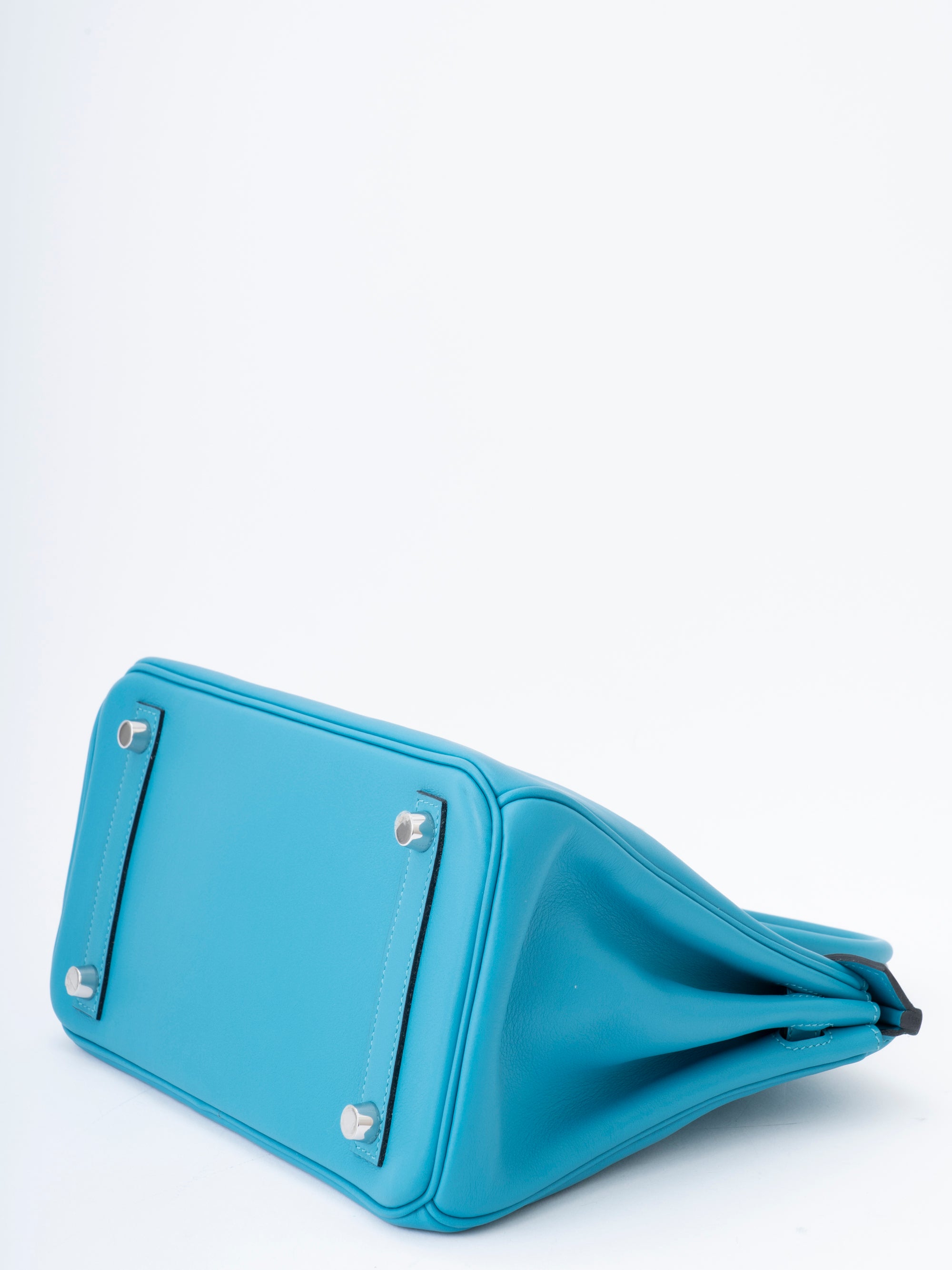 Hermès Birkin 25 Handbag, R Stamp (2014), Veau Swift, Turquoise 7B, Silver Hardware