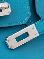Hermès Birkin 25 Handbag, R Stamp (2014), Veau Swift, Turquoise 7B, Silver Hardware