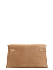 Hermès Kelly Élan Shoulder Bag, Stamp K: 2025, Suede, Ocre 3H, Gold Hardware