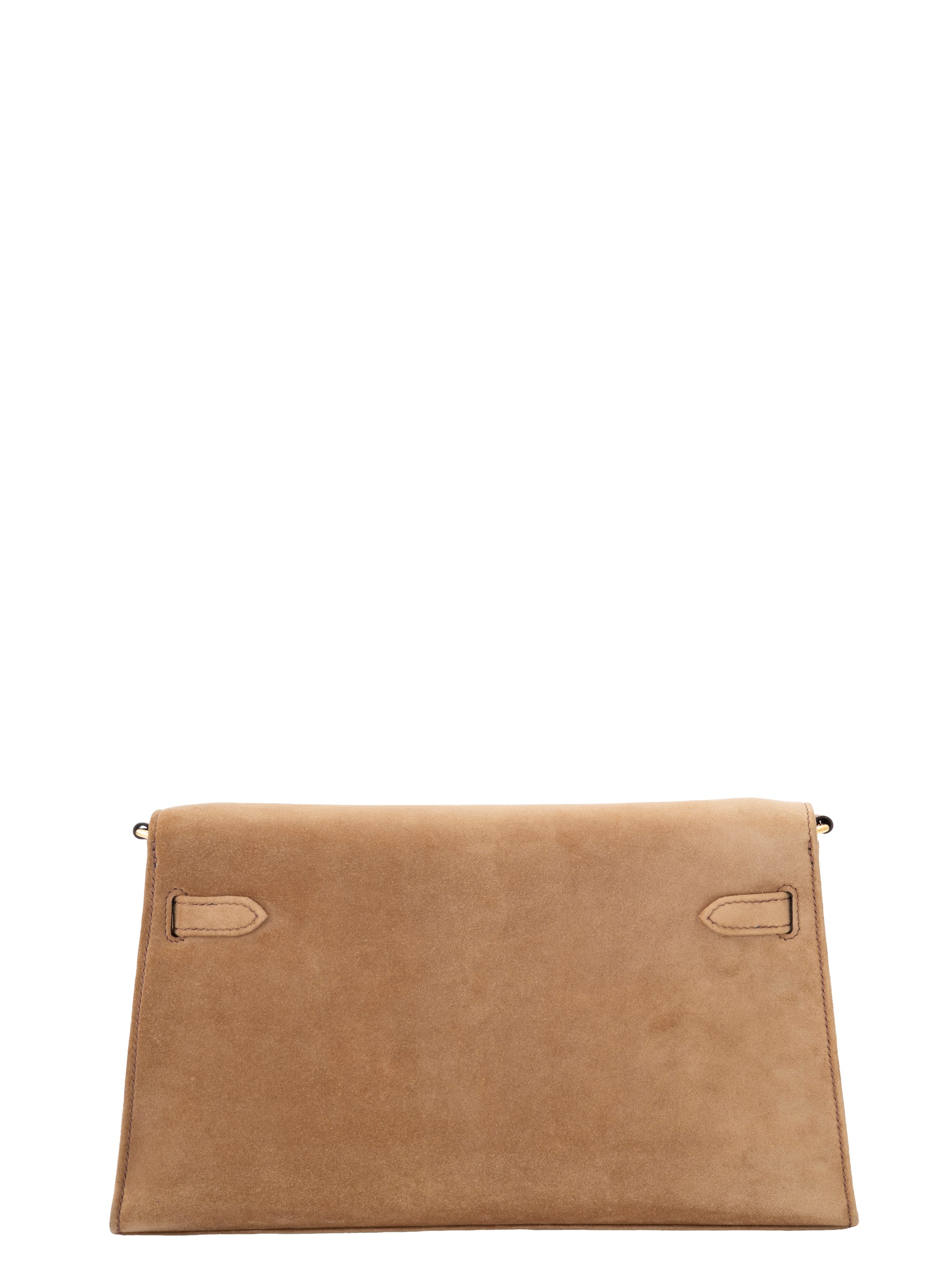 Hermès Kelly Élan Shoulder Bag, Stamp K: 2025, Suede, Ocre 3H, Gold Hardware