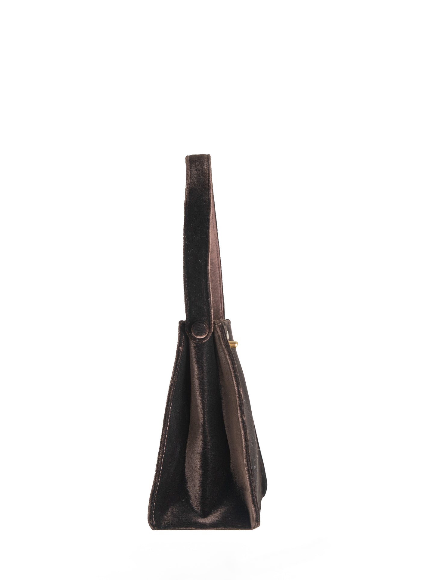 Chanel Double Face Cocomark Handbag Velor Dark Brown